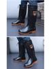 Lutai Herren PVC High-Top Regenstiefel - Verschleißfest, Kältebeständig, Plus Samt, Verdickt für Bau und Autowäsche.