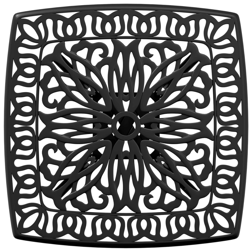 Vidaxl Garden Table, Black, 53X53X53 Cm, Cast Aluminium