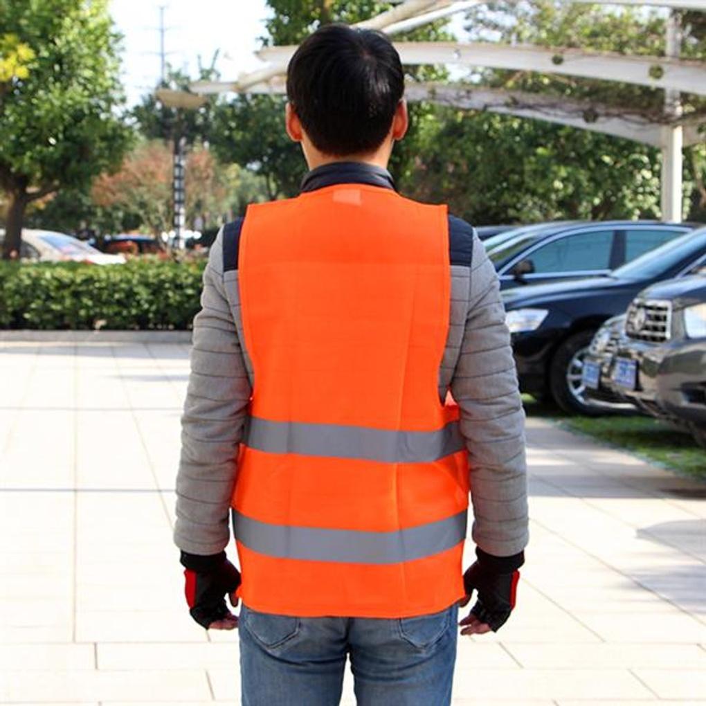 Oranžová fluorescenční bezpečnostní pracovní oděv/prevence úrazů bezpečnostní vesta bezpečnostní oblečení