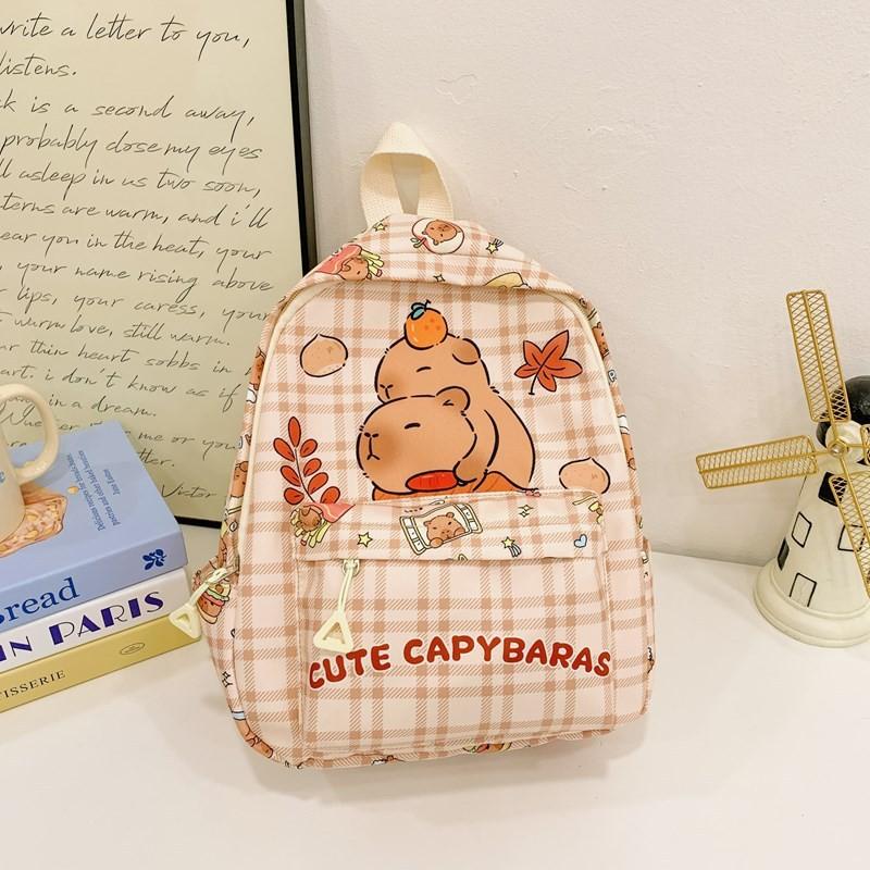 Print Lovely Animal Preschool Backpack For Children Soft Nylon Style Cute