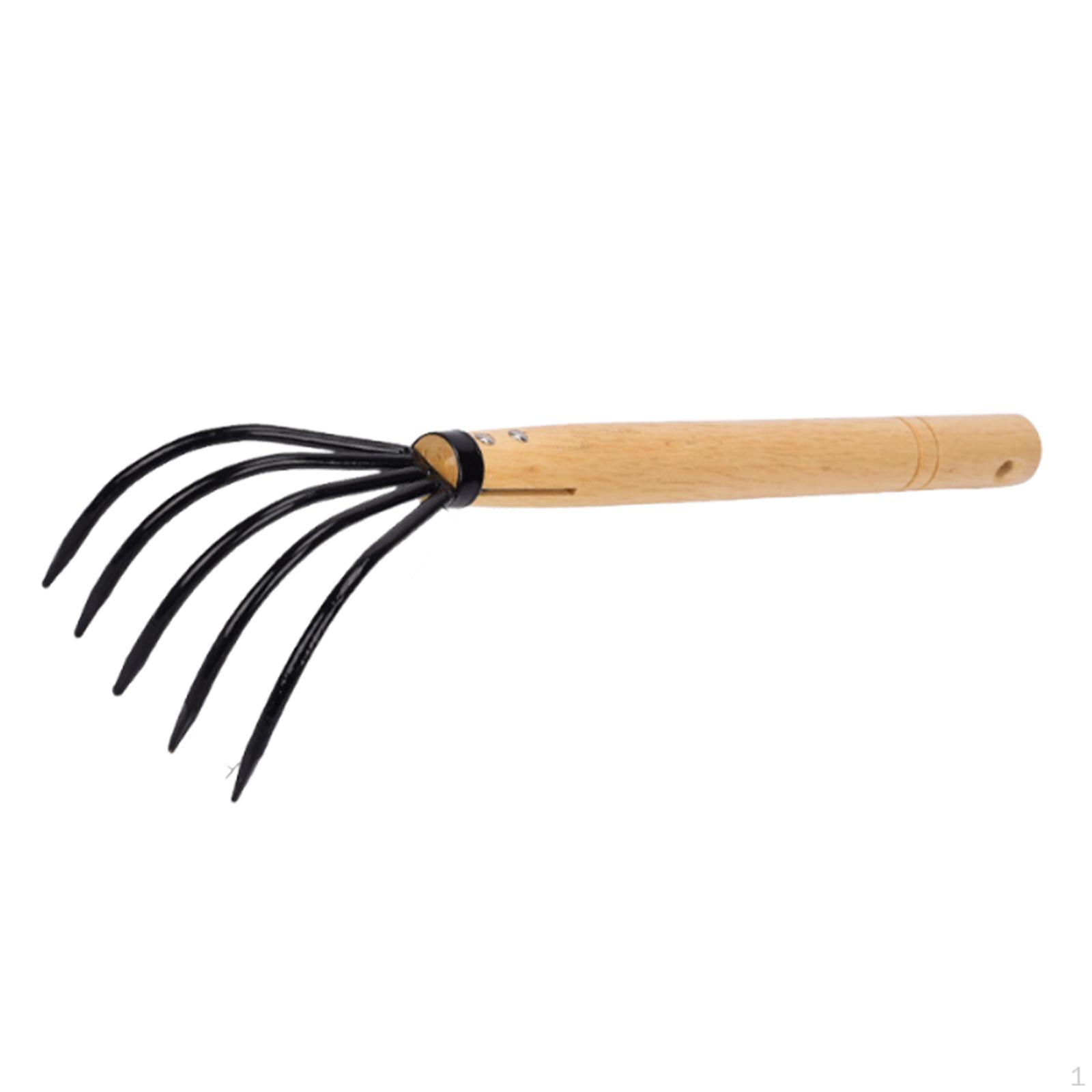 

Garden Hand Rake Claw High Carbon Steel, Compact, Gardening Tool Soil Tiller for Weeding Beach