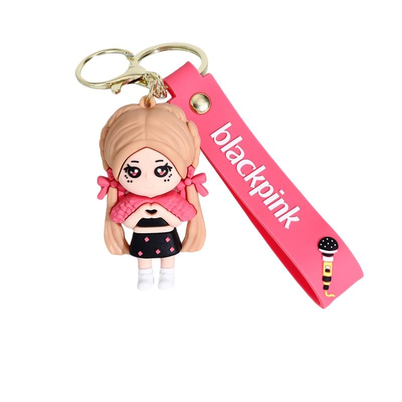 New Blackpink Silicone Keychain Cute Couple Bag Charm Car Accessory