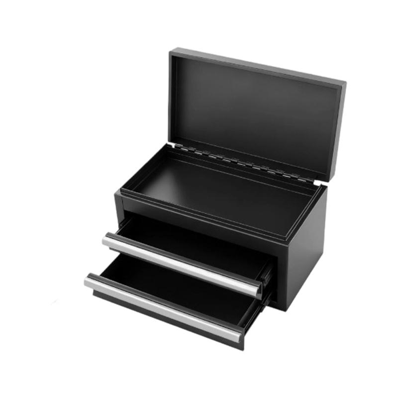

Double Layer Chrome Metal Tool Box Organizers Case Container Chest With Sliding Drawers For Organized Tool Storage чёрный