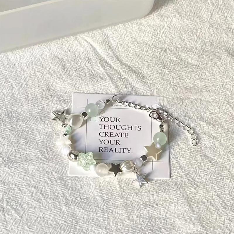 Light Luxury Exquisite Five-Pointed Star Beaded Bracelet For Women Men  Sweet Cool Adjustable Couple Bracelet Gifts