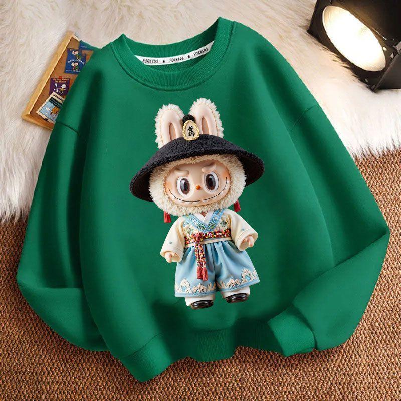 

Cute and Loose Hoodies for Children, Round-neck Long-sleeved Casual Hoodies for Boys and Girls in Spring and Autumn 160