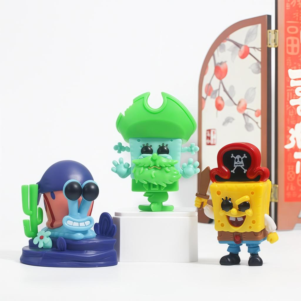 6 Stück/Set Spongebob Schwammkopf Anime Figuren Spielzeug Suche nach Schwammkopf Peripherie Sammlerstück Modellpuppe Fans Geschenk