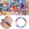 5pcs 12mm Lampwork Flower Beads Colorful Plum Blossom Glass Round Loose Beads For Jewelry Making Bracelets Earrings Accessories