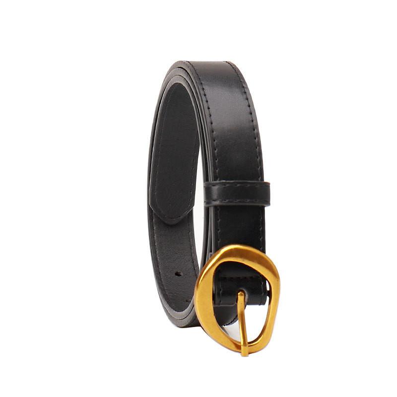 Womens Faux Leather Belt With Metal Pin Buckle For Casual And Office Outfits