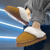 Moda Inverno Leggere Tinta Unita Antiscivolo Resistenti all'Usura Velluto Calde Pantofole Casual Mezzo Supporto Cotone Pantofole 36-43