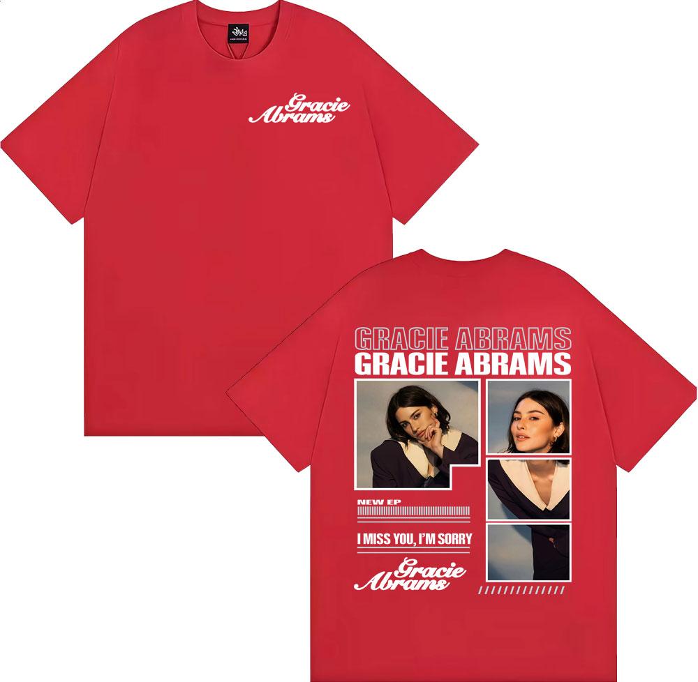 Gracie Abrams The Secret of Us Tour Cover T Shirts Men Women Fashion Trend Aesthetic T-shirts Cotton Casual Short Sleeve T Shirt