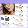 Lunettes de soleil élégantes pour femmes sans monture, verres rectangulaires avec protection UV400 pour la mode estivale