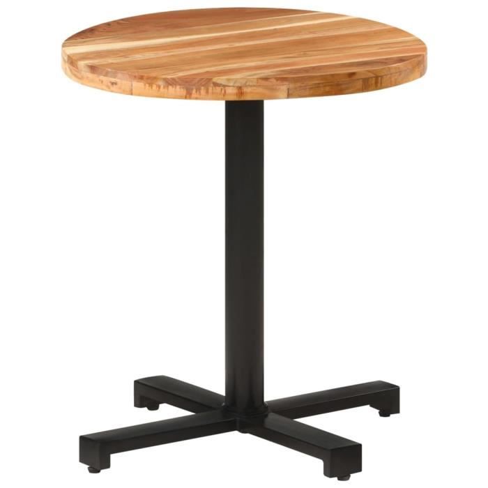 VidaXL Table de bistro Ronde Ø70x75 cm Bois d'acacia massif 320279