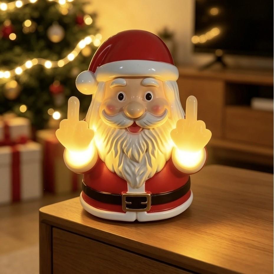 Christmas Ghost Resin Wall Light With Glowing Middle Finger For Holiday Decor And Gifting
