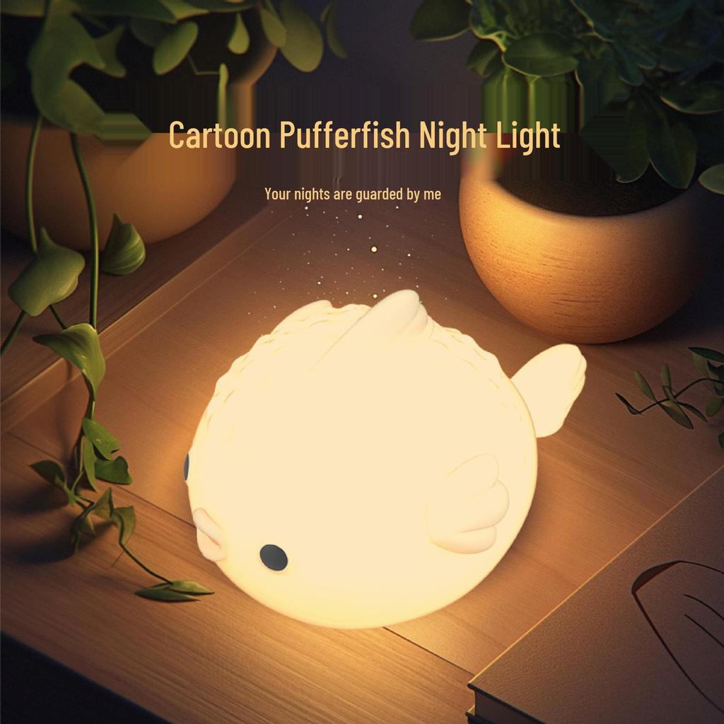 Whale Pat Pat Silicone Night Light - Color-Changing Sleep Aid and Eye Protection for Bedroom Ambiance
