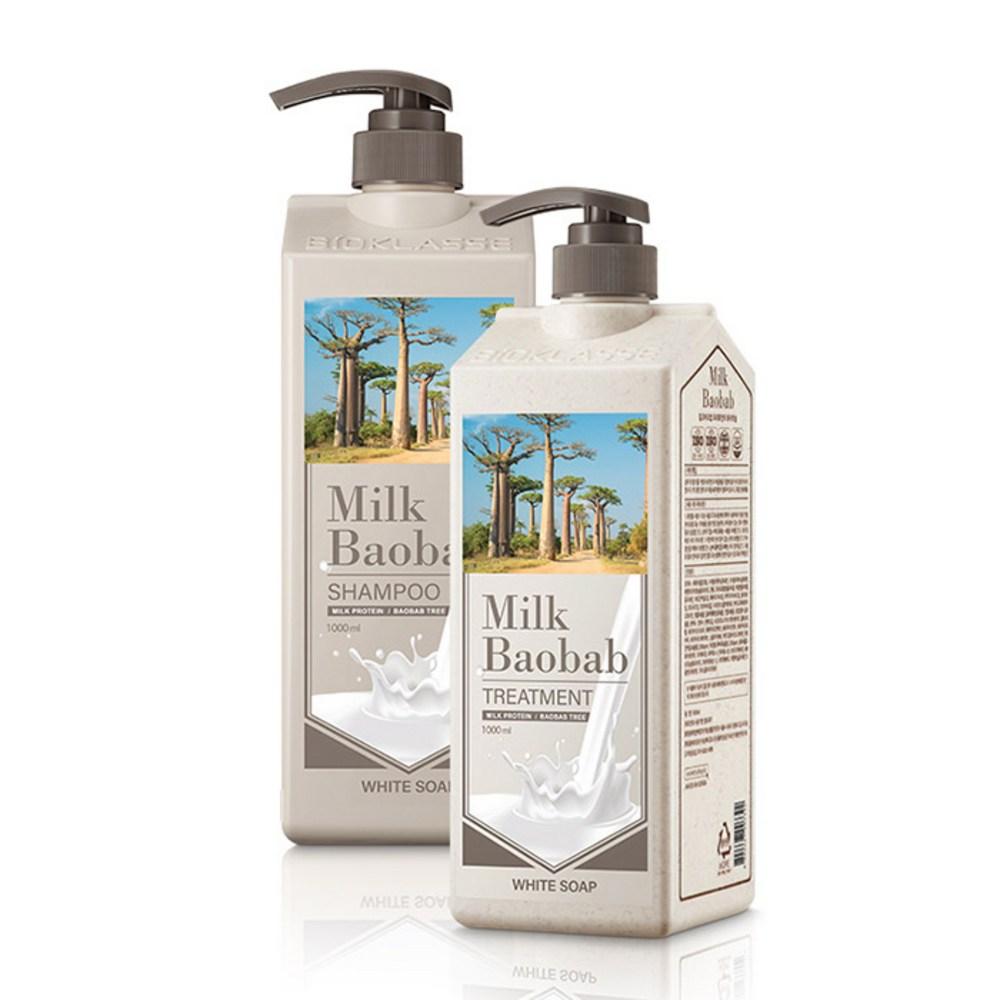 Milk Baobab Shampoo mit weißem Seifenduft, 1 l, 1 Stück