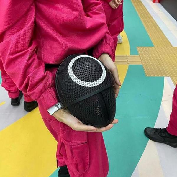 Maska Squid Game Cosplay Maska stejného stylu Závoj Cosplay Představení Korejská TV