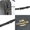 Used COACH Shoulder Bag Pochette 87734 Leather Black Mini