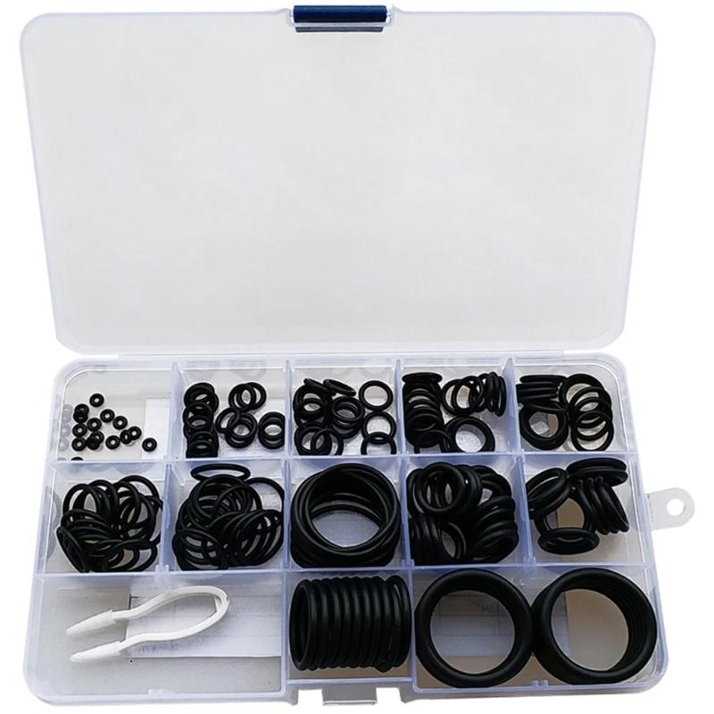 

170 шт. Кольца O-образные для дайвинга Пластиковые резиновые уплотнительные кольца твердости Для оборудования для бассейна и обслуживания снаряжения для дайвинга 1