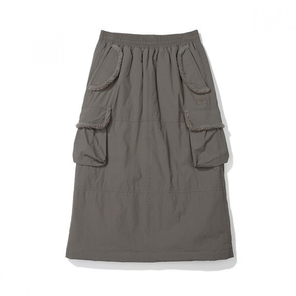 Teddy Pocket Skirt  Gray 070