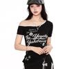 Y2K Spicy Irregular One-Shoulder Short Sleeve Top