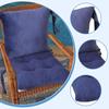 Chair Cushion with Backrest Keep Warm Seat Cushion for Office Bleacher Patio