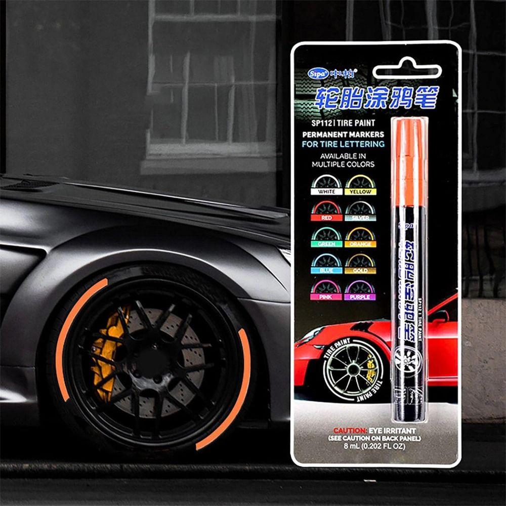 Strong Coverage Tire Paint Pen for Rubber Meta Glass Car Tires Car Tire Graffiti Paint Pen