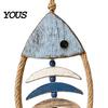 Anti Deformation Window Decoration Wooden Fish Wall Hanging Pendant With/Without LED Light, Nautical Decor, Coastal Theme Fishbone Wear Resistant
