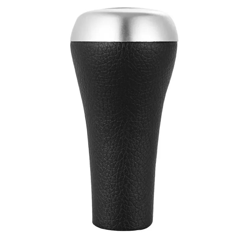 Car 5 6 Speed Leather Gear Stick Silver Shift Knob For BMW 1 3 5 6 Series E46 E53 E60 E61 E63 E81 E82 E83 E84 E87 E90 E91 E92
