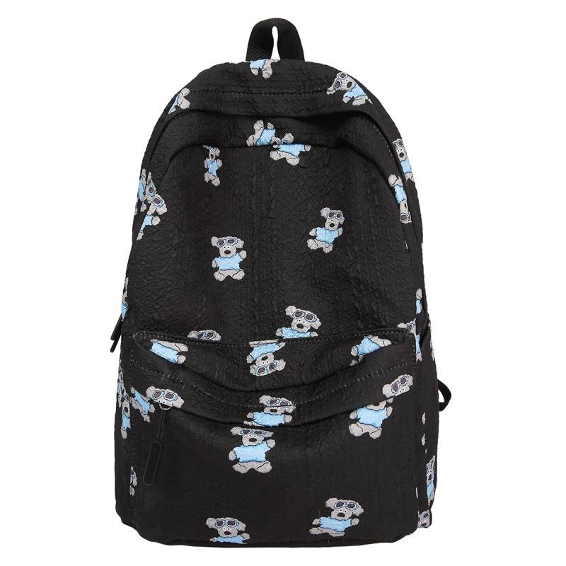 Schoolbag Simple Casual Foam Printed Backpack Sweet Girl Student High Value Backpack Lightweight Small Flower Student School Bag