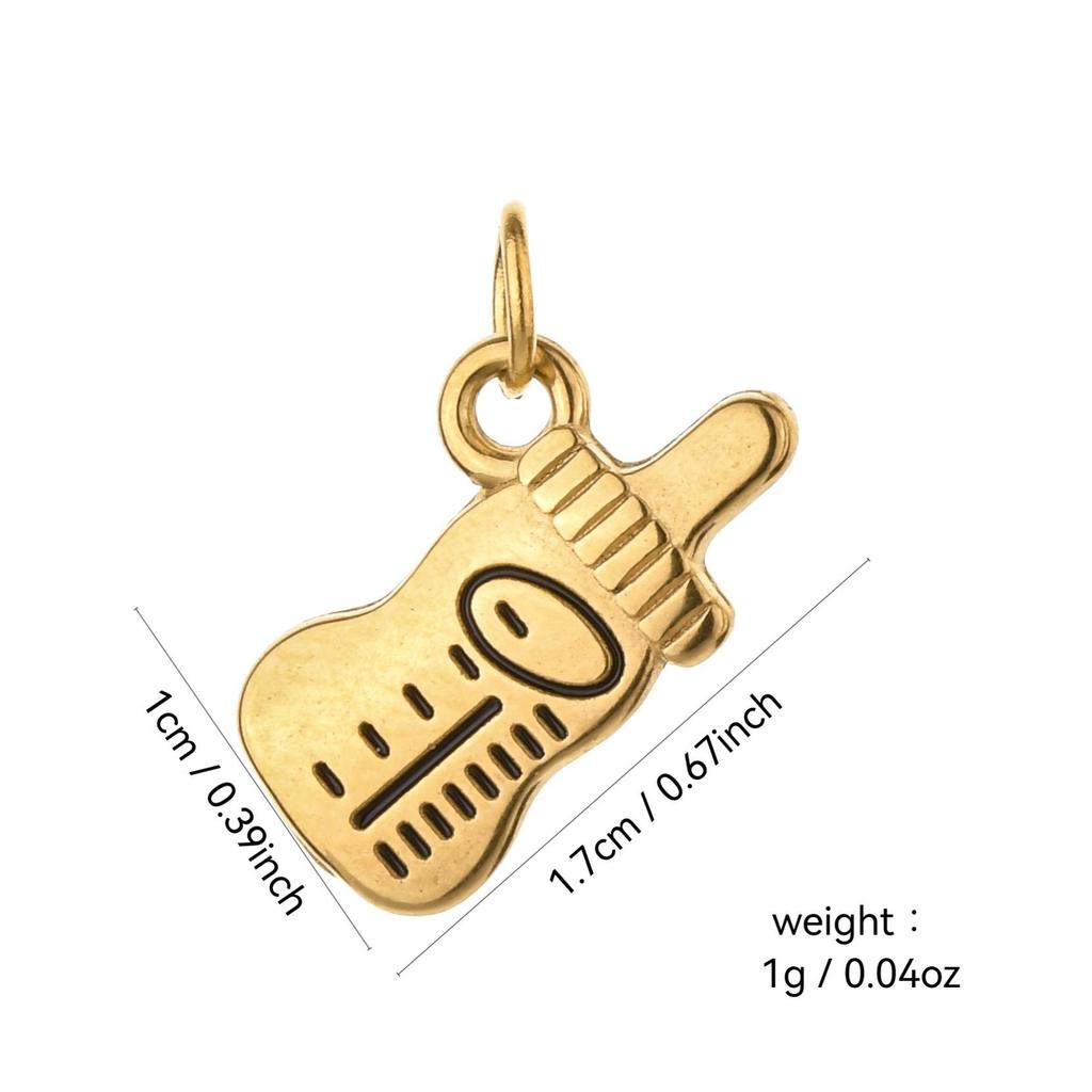 Stainless Steel Drip Oil Ice Cream Heart Necklace & Bracelet Charms