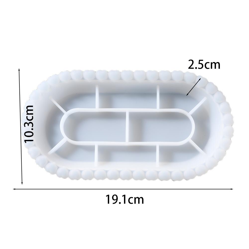 Ovales Tablett Silikonform Sechseckiger Untersetzer Epoxidharzform für DIY Schmuck Teller Aufbewahrungshalter Harzform Handwerk Heimdekoration