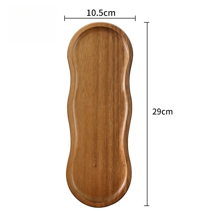 Asymmetrical Acacia Wood Tray Versatile Serving Plate for Snacks Desserts Coffee Coaster Home Afternoon Tea Table Decor