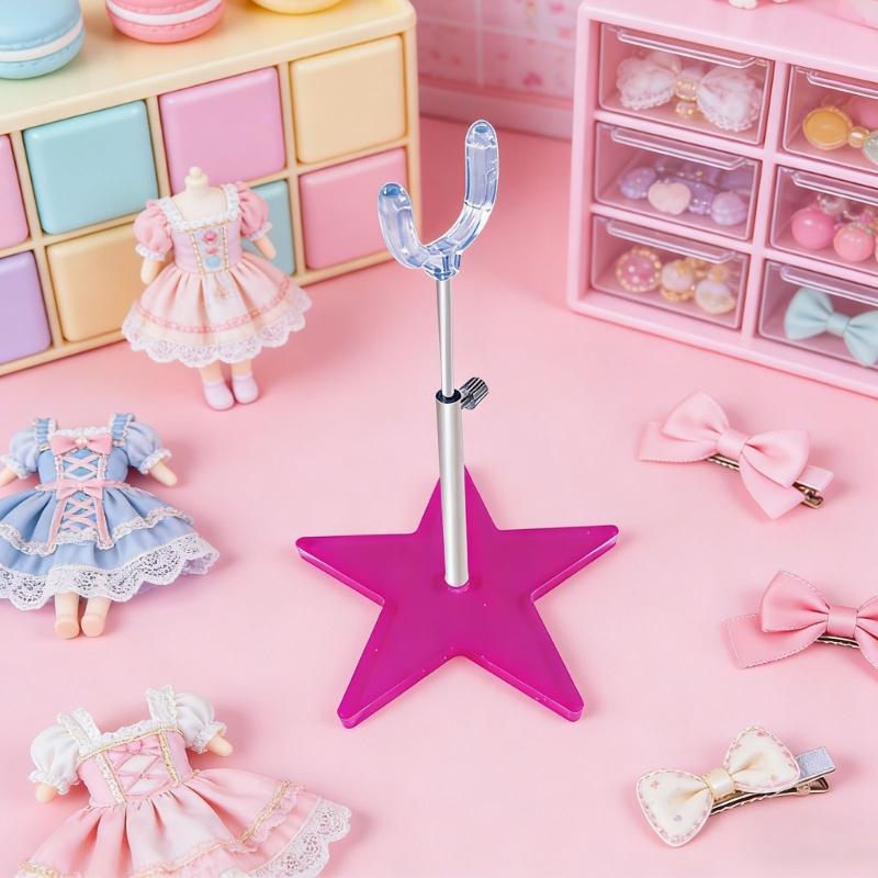 Creative Star Shape Base Ball Joint Doll Display Stand For 1/8 1/12 Action Figures With Stable Support And Easy Assembly