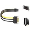 Sata15pin to 6Pin Power Cable for Video Card Connection Easy to Use Power Cord for Enthusiasts and Pc Builders