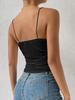 Women's Solid Color Lace Sleeveless Camisole Belly Button Top