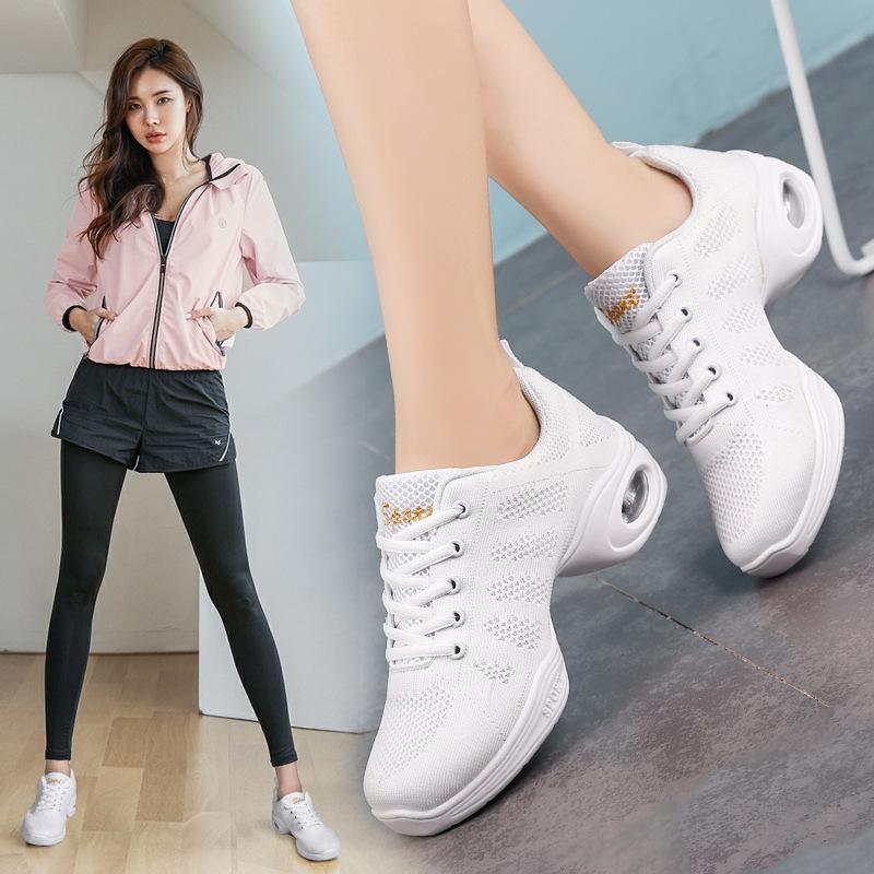 Fashion Square Dance Ladies Mesh Elderly Dance Shoes Adult Soft Sole Dance Shoes Sports Sailor Mom Shoes