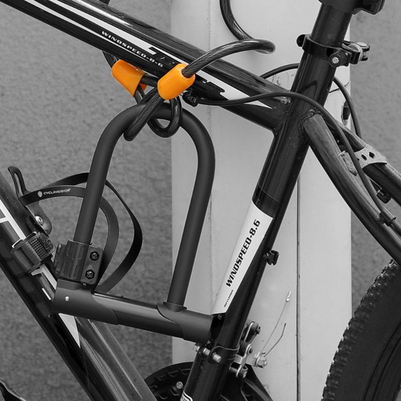 Anti Theft Bike U Lock with Key Heavy Duty Bike Lock Portable Universal Bike Accessories Rustproof Secure Lock