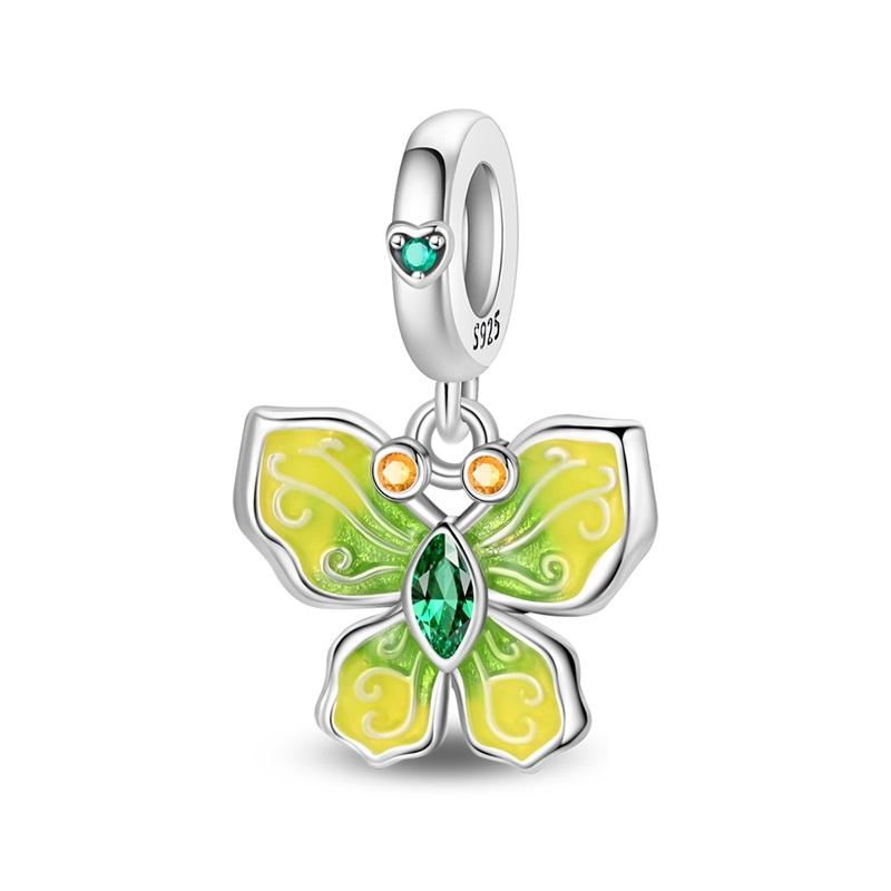 925 Silver Green Series Longing For The Tree Of Free Life Charms Beads For Women Fit Bracelet DIY Jewelry Gift