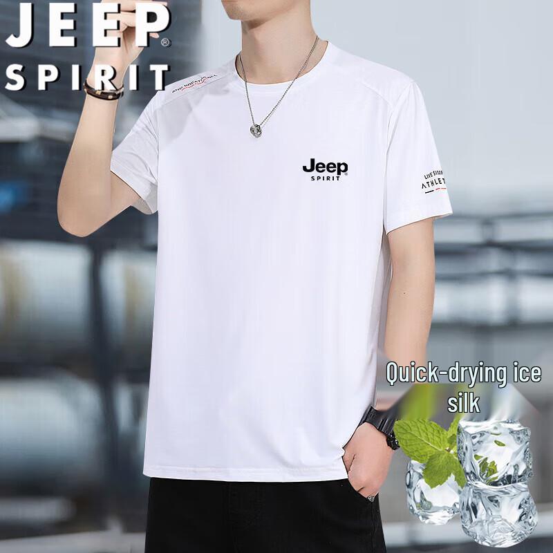 JEEP SPIRIT Men s Quick-Dry Ice Silk T-Shirt 3XL