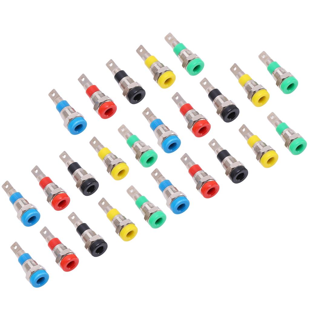 5Sets Banana Plug Stable Transmission Corrosion Resistant 4mm 5 Colors Banana Panel Terminal for Ship Computer