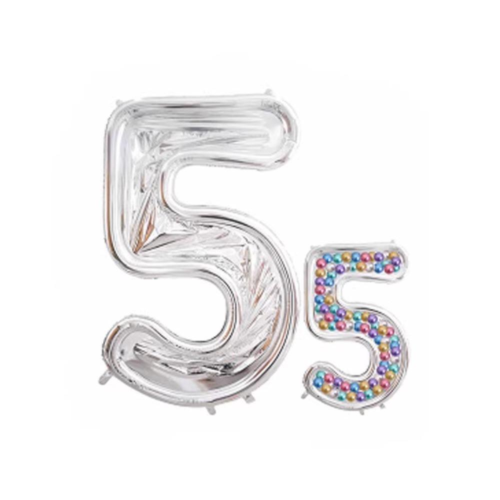 Aluminum Film Number Balloon Stand 0-9 Number Foil Number Balloon  Wedding Decor