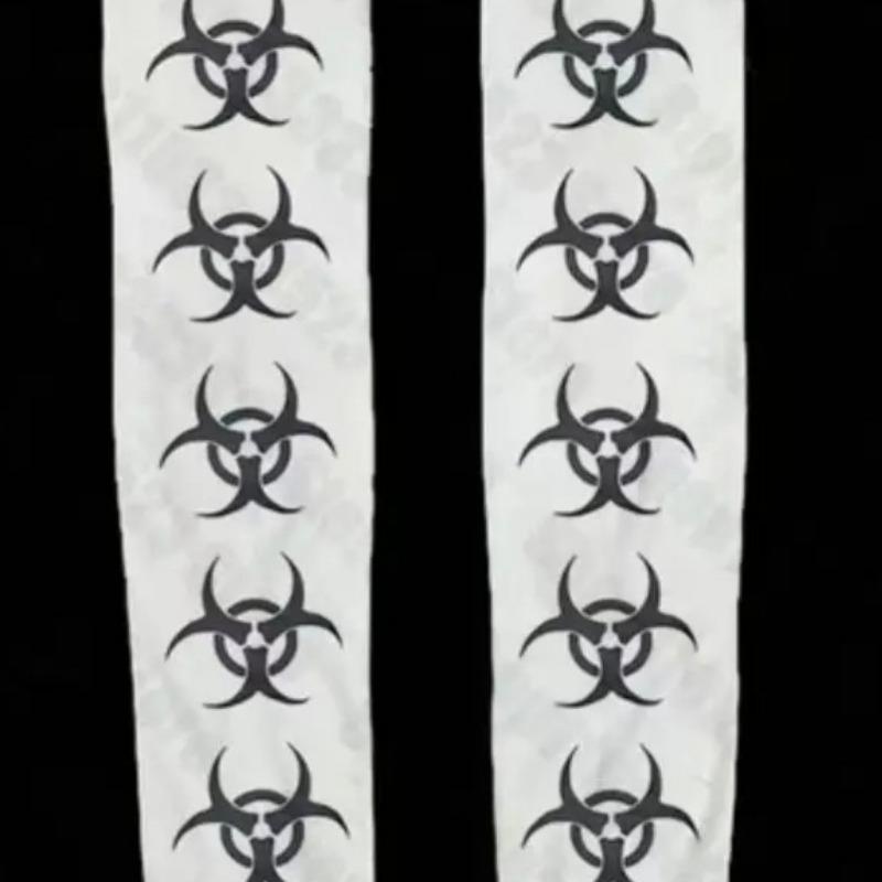 Y2k White Sexy Subculture Graffiti Punk Print Long Socks Over Knee Thigh High Stockings Y2K Cosplay Cute Socks Kawaii