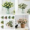 Realistic Silk Rose Bouquet For Home Decor Small Artificial Roses For Wedding Centerpieces