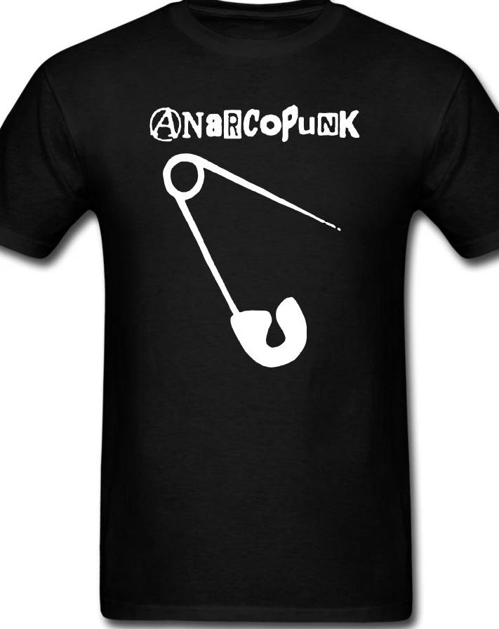 Anarco Punk T-shirt Tee Punk Rock CBs Underground Music Safety Pin L