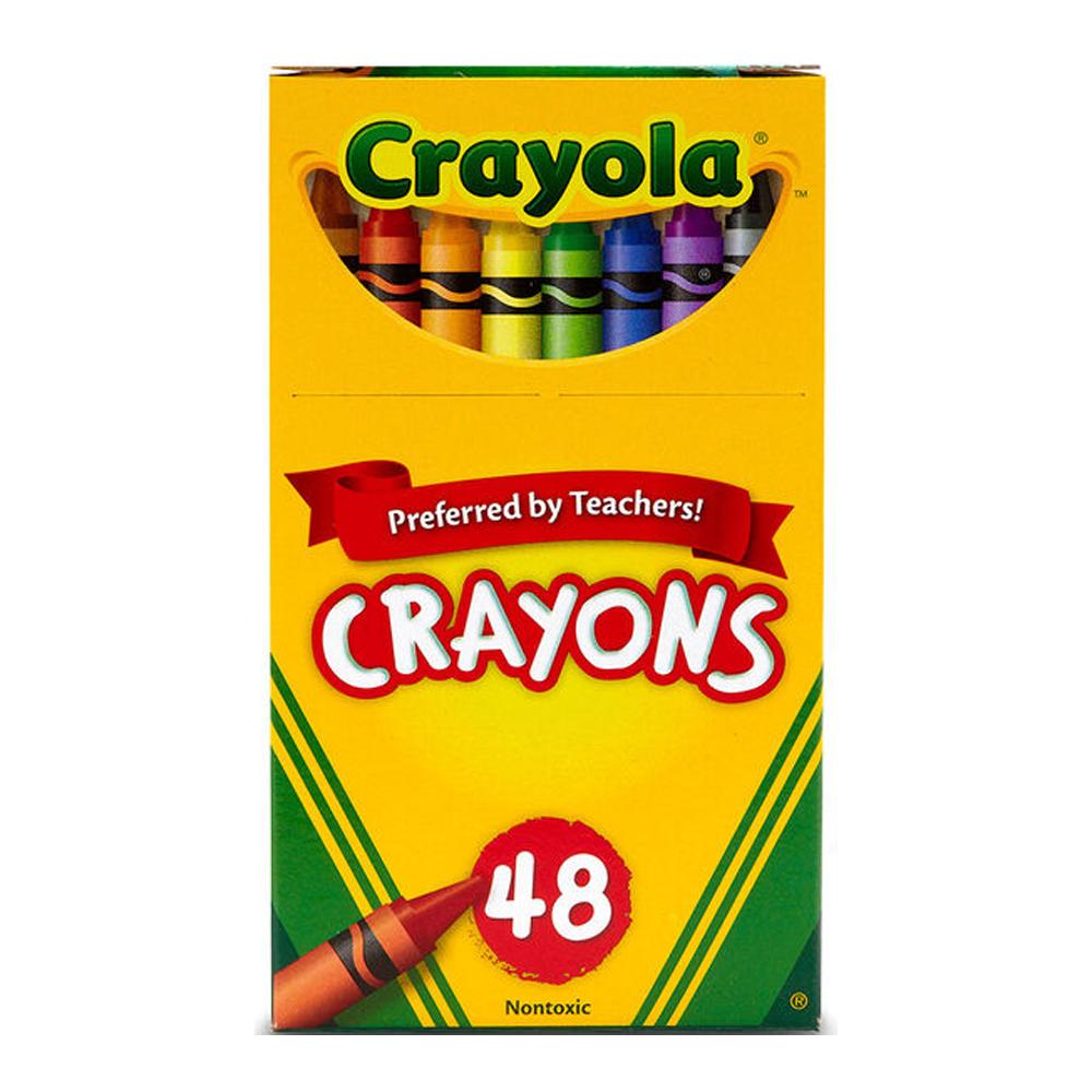 Pastelli a cera per bambini scolastici atossici Crayons Crayola 48 colori