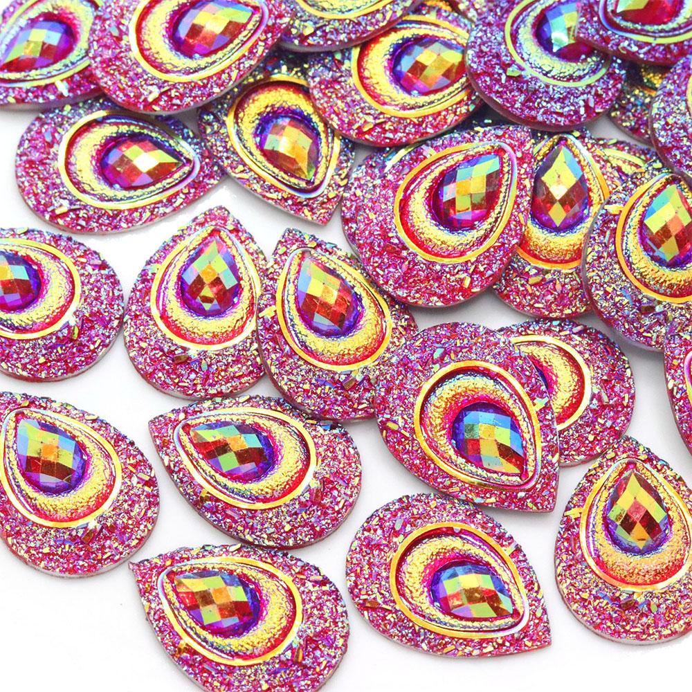 

Resin Crystal Peacock Blue AB Rhinestones Flatback Zircon Aurora Borealis Glass DIY Crafts for Shoes Dress Hat Bling Decoration 20 pcs красный