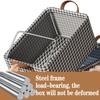 Clothes Storage Box with Lid Steel Frame Load-bearing Not Deformed Large-capacity Foldable Storage Box Dust Pants Storage Basket