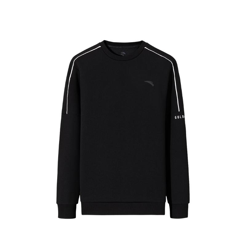 

Anta Тренировочная серия Письмо Повседневный Круглый вырез Удобный Мягкий Универсальный Свитшот Мужские топы 952537708-6 S