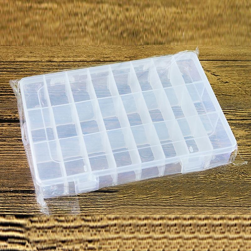 White Plastic Screws Jewelry Beads Storage Box Crafts Organizer Container Case