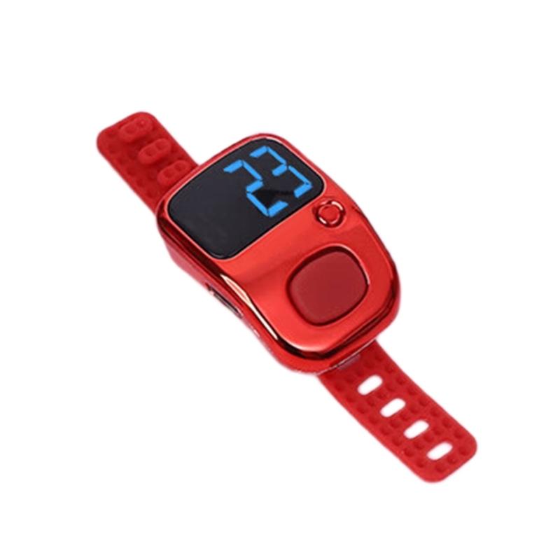 

Digital Counter Featuring Rechargeable Battery Flip LED Display Silicone Strap Comfort Fit Accurate Timer Function красный